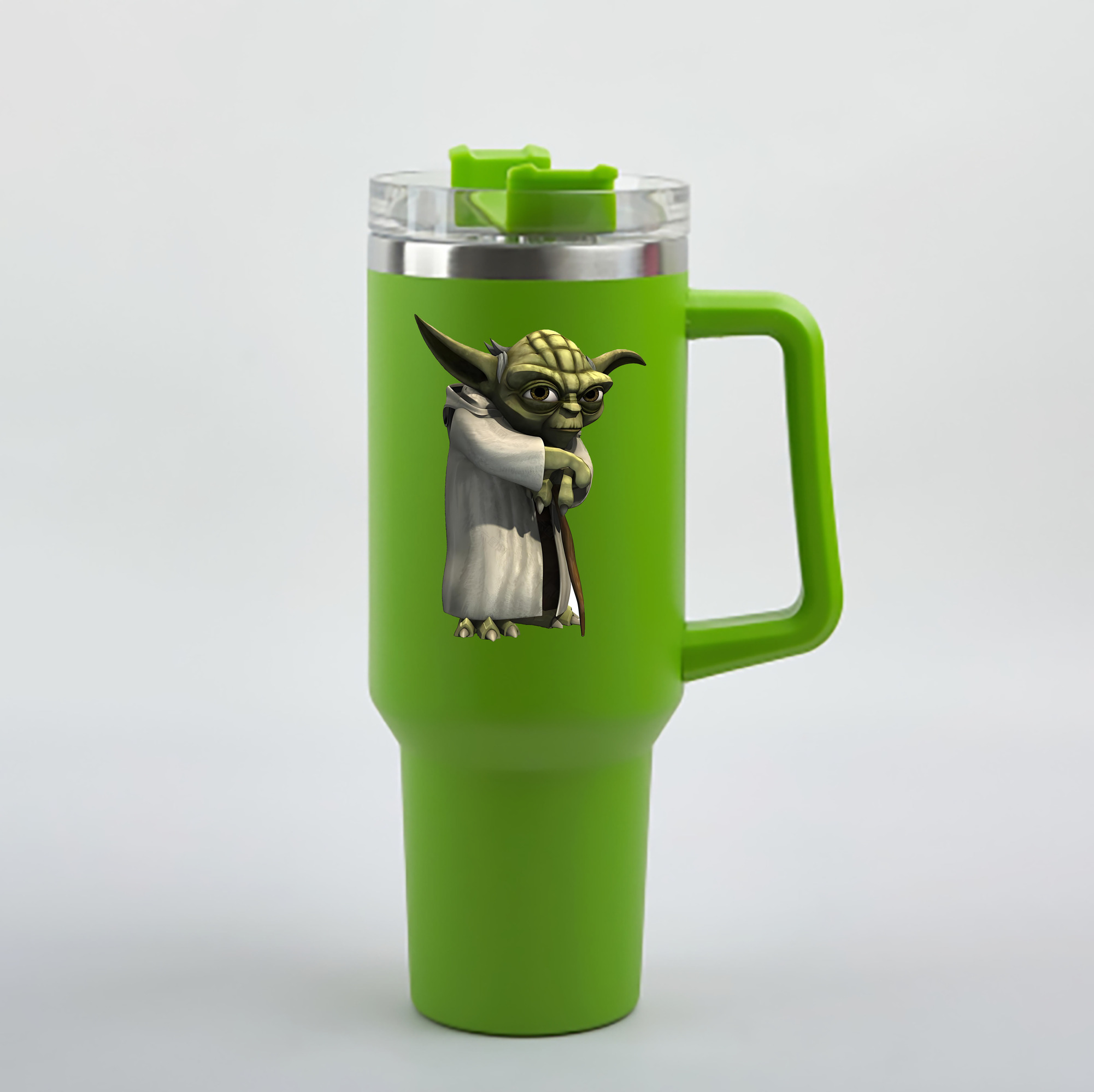 （画像用） スター・ウォーズ Star Wars 1200mL車用タンブラー - クリスタルステッカー（プラスチックストロー付き）